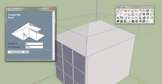 O que é SketchUp: 1001 bit Tools - criação de telhado