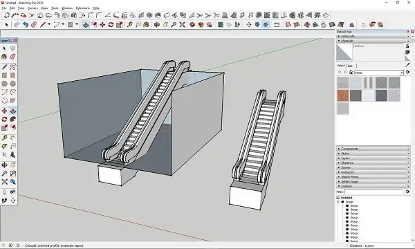 O que é O que é SketchUp: escada rolante 1001 bit tools