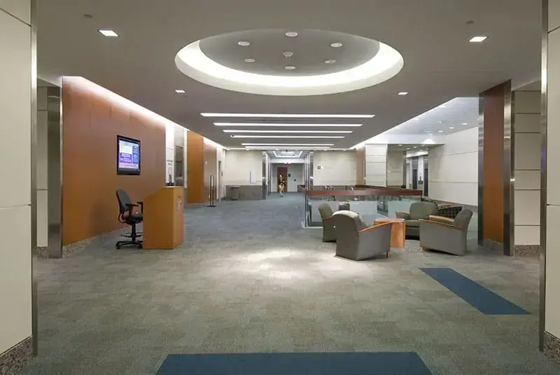 Arquitectura del hospital: sala de estar MD Anderson Cancer de la Universidad de Texas, Houston, California
