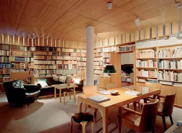 Alvar Aalto: Villa Mairea - Biblioteca