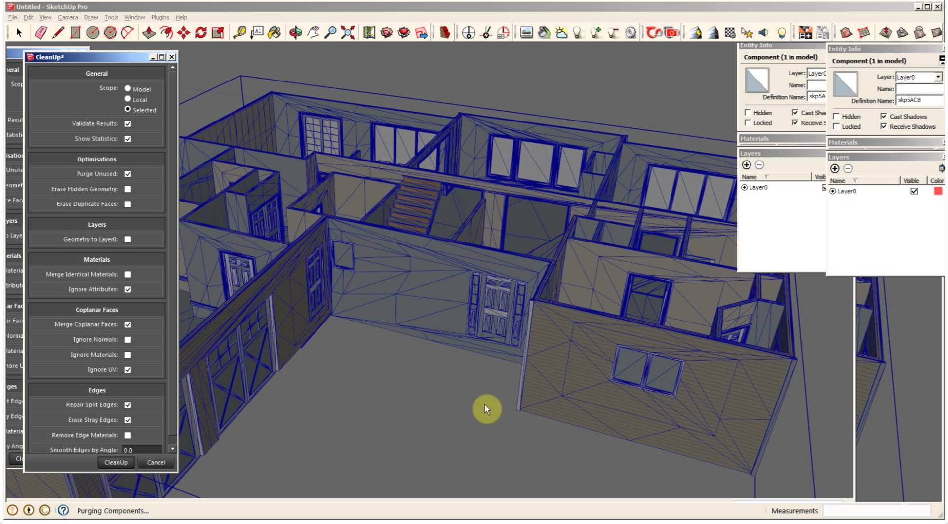 Cleanup для sketchup как пользоваться