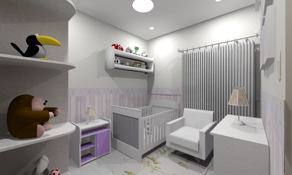 iluminação para quarto de bebê: iluminação difusa sobre o berço