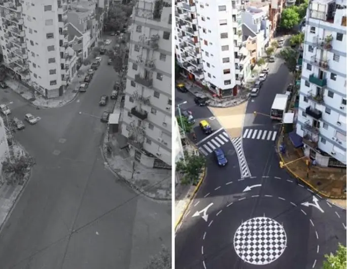 Desenho urbano: inclusão de rotatória em Buenos Aires