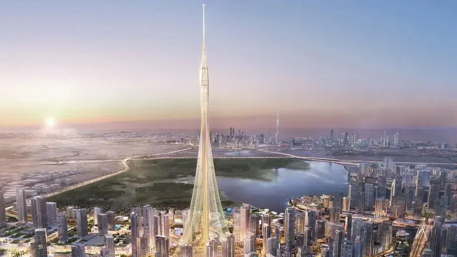 Rascacielos: la torre en el puerto de Dubai Creek