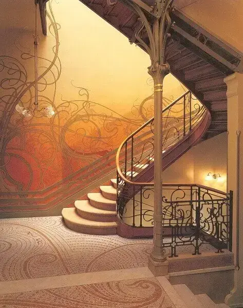 Ornamento: Art Nouveau - Balaústre da escada da Casa Solvay (foto: Pinterest)