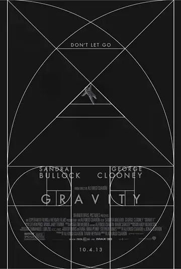 Proporção áurea: cartaz do filme Gravidade (fonte: waltermattos.com)