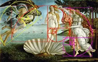 Proporção áurea: O nascimento de Vênus - Sandro Botticelli