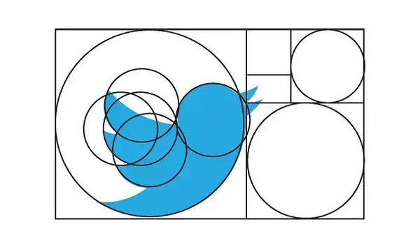 Proporção áurea: logotipo do Twitter