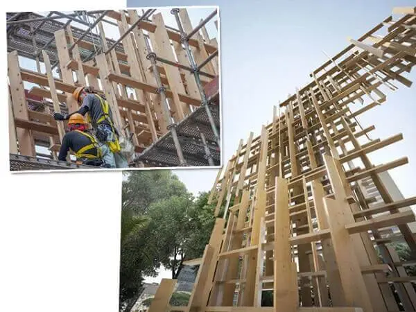 Japan House São Paulo: construção da fachada