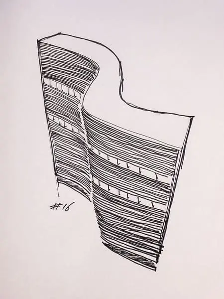 Desenhos de arquitetura: Edifício Copan, de Oscar Niemeyer