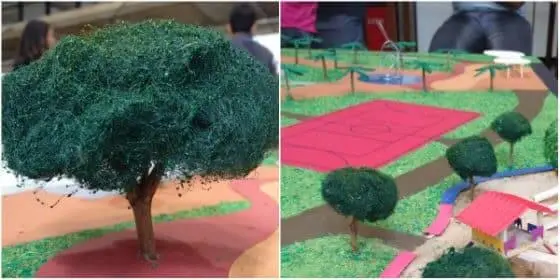 Como fazer uma árvore para maquete: árvore de esponja de aço