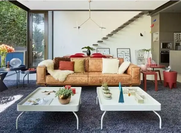 Estrutura metálica: casa com estrutura metálica permite ambientes com grandes vãos, como salas de estar (fonte: casa e jardim)