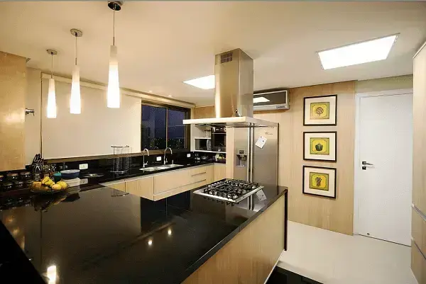 iluminação de cozinha: pendentes e plafons (foto: Ilumisul)