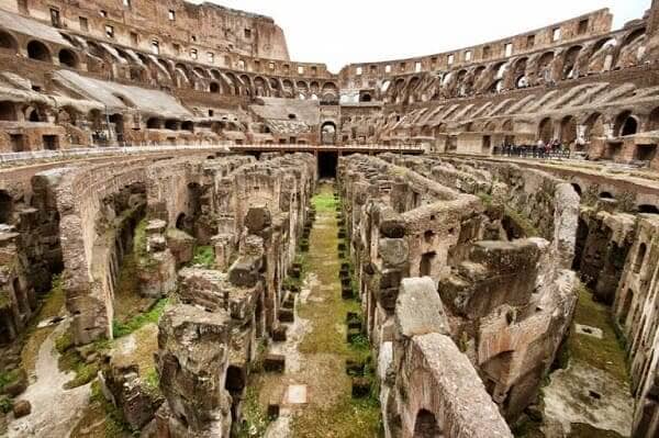 Coliseu de Roma: subsolo da arena