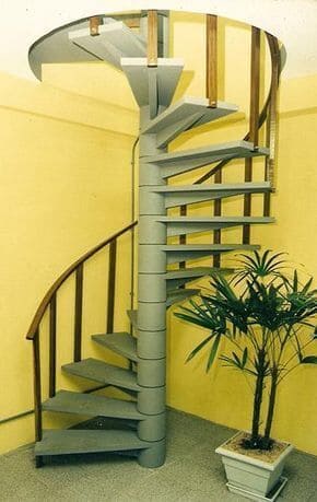 Escada caracol de concreto (foto: Pinterest)