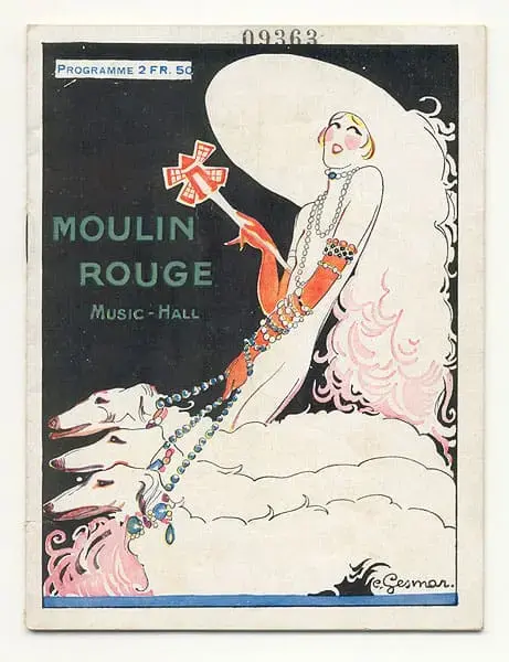 Art Decó: cartel del Moulin Rouge de Charles Gesmar (1925).  Foto: Wikipedia
