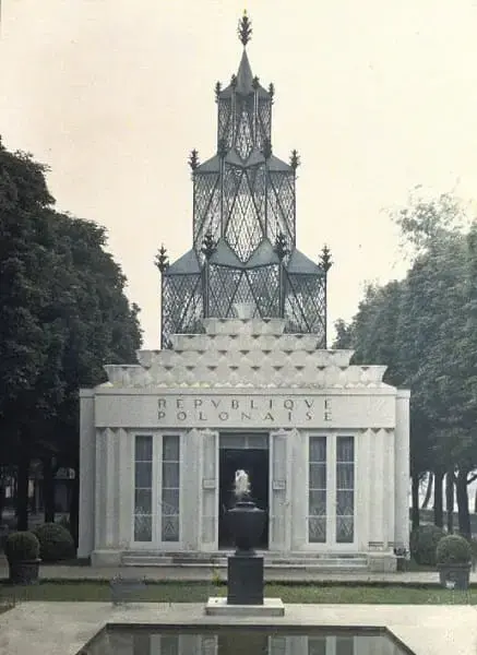Art Decó: Pavilhão polonês em Paris (1925) - foto: Wikipédia