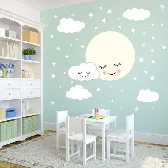 Neo Mint em quarto de bebê (foto: Pinterest)