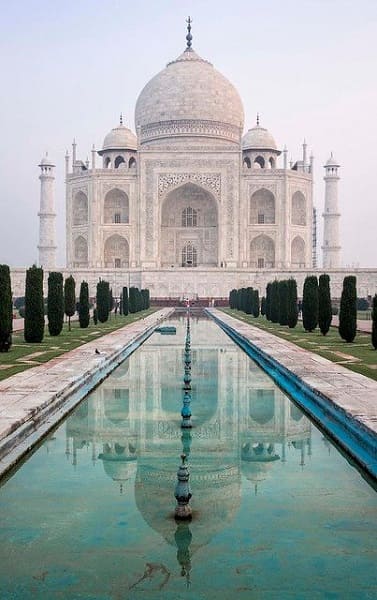 Sete maravilhas do mundo: Taj Mahal - fachada frontal