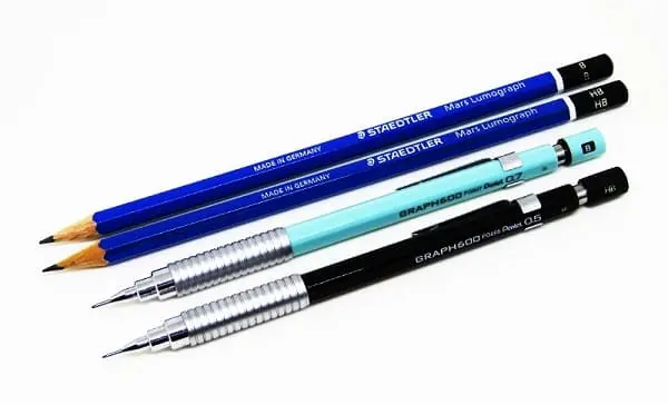 Desenho arquitetônico: lapiseiras ou lápis