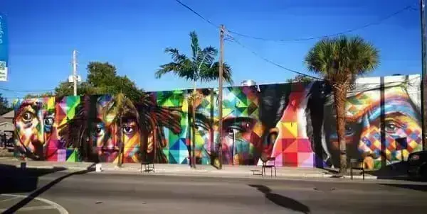 Kobra grafite: Artistas, em Wynwood, Miami, Flórida, EUA