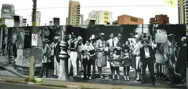 Kobra grafite: Mural da 23 de Maio (projeto Muro das Memórias) - São Paulo