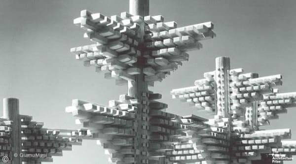 Arata Isozaki: projeto futurista City in the Air - 1962 (foto: Archidaily)