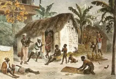Taipa: vivienda de negros esclavizados (obra: Johann Moritz Rugendas)