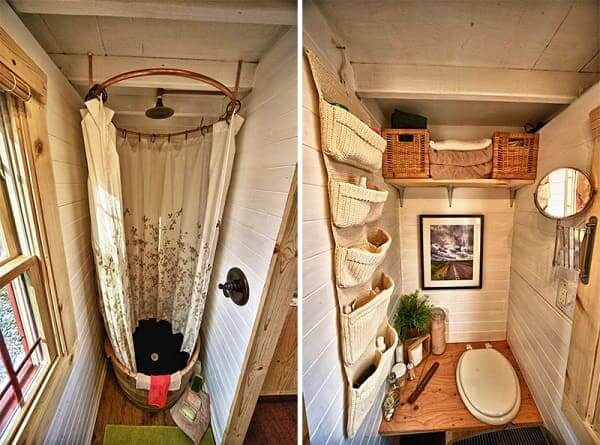 Tiny House: banheiro com privada seca
