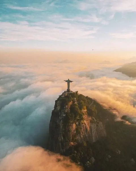 Sete Maravilhas do Mundo: Vista área do Cristo Redentor (foto: Pinterest)