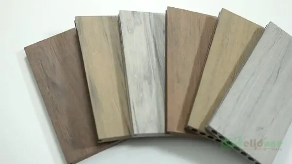 Desvantagens da madeira plástica: cores (foto: Alibaba)