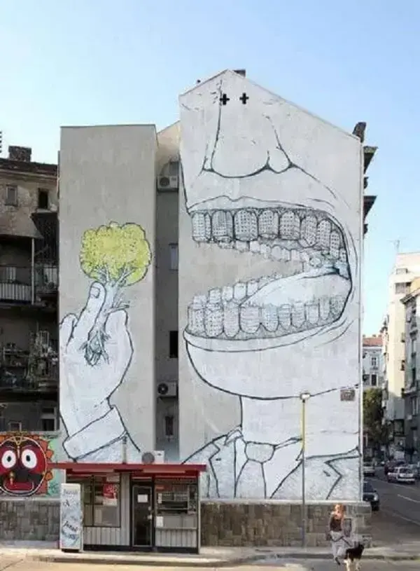 A arte urbana engloba todos os tipos de artes que são encontradas expostas nas ruas
