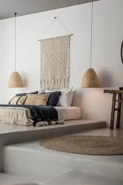 Móveis de alvenaria: cama japonesa pode ter base de alvenaria (foto: Ideias Decor)
