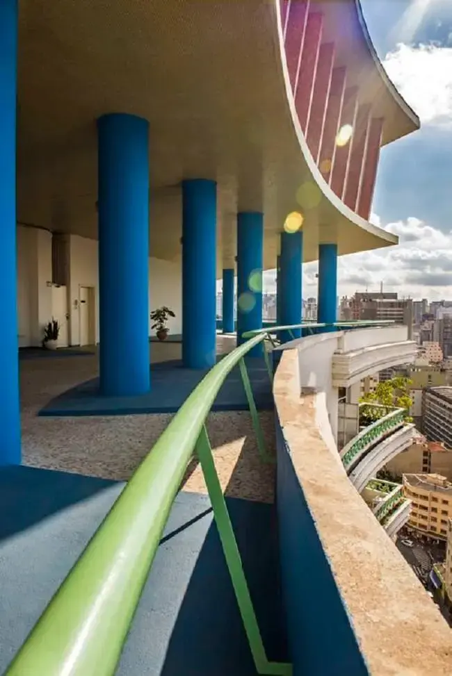 A cobertura do Edifício Viadutos oferece uma magnífica visão 360 graus da cidade. Fonte: Prédios de São Paulo
