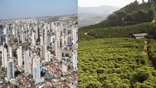 Espaço urbano: diferenças entre espaço urbano e rural (foto: Biboca Ambiental)