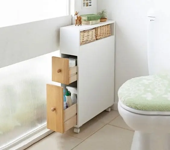 Móveis multifuncionais: mini-armário com gaveta (foto: Pinterest)
