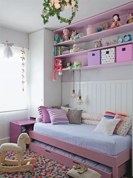 Tipos de camas: bicama em quarto infantil (foto: Revista Viva Decora)