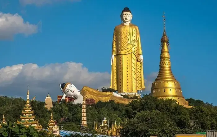 A maior estátua do mundo: o Buda Gautama de Laykyun Setkyar é a 3° maior estátua do mundo. Fonte: Segredos do Mundo