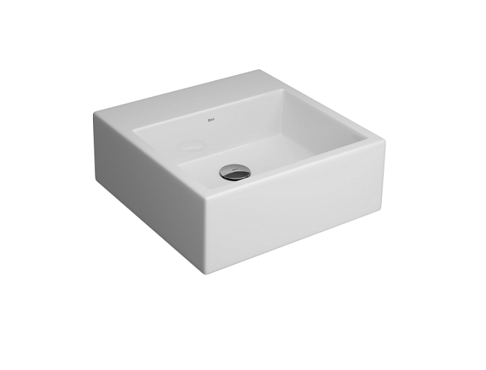 Modelo de cuba suspensa Deca com acabamento branco. Fonte: Deca