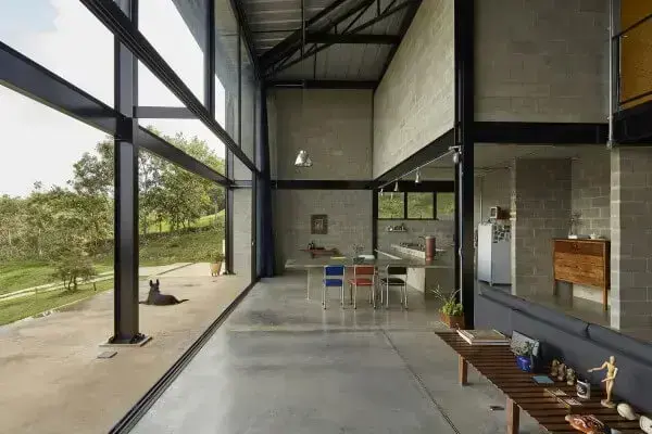 1. Casa de bloco de concreto com steel frame (projeto: Marcos Franchini + Nattalia Bom Conselho / foto: Jomar Bragança)