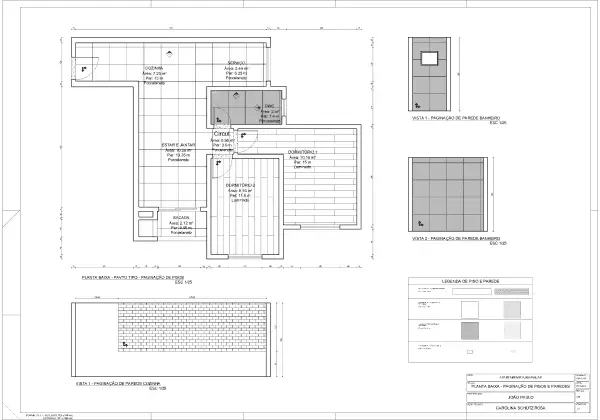 Projeto de interiores planta de piso foto Curso Técnico Design Interiores SENAC SC - Carolina Rosa