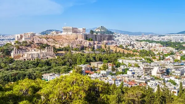 Cidades antigas Atenas, Grécia foto Dreamstime