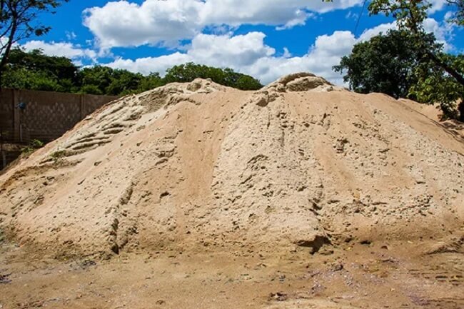A areia lavada e o tipo mais utilizado em obras