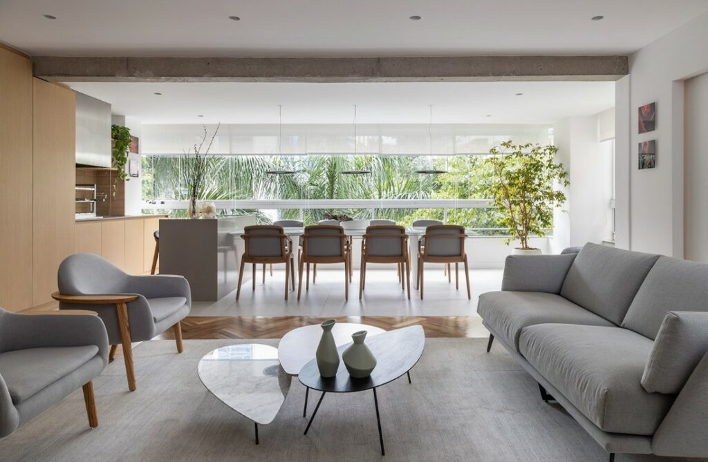 Projeto: As Arquitetas SP | Sala integrada com espaço gourmet | Apartamento Itaim Bibi 