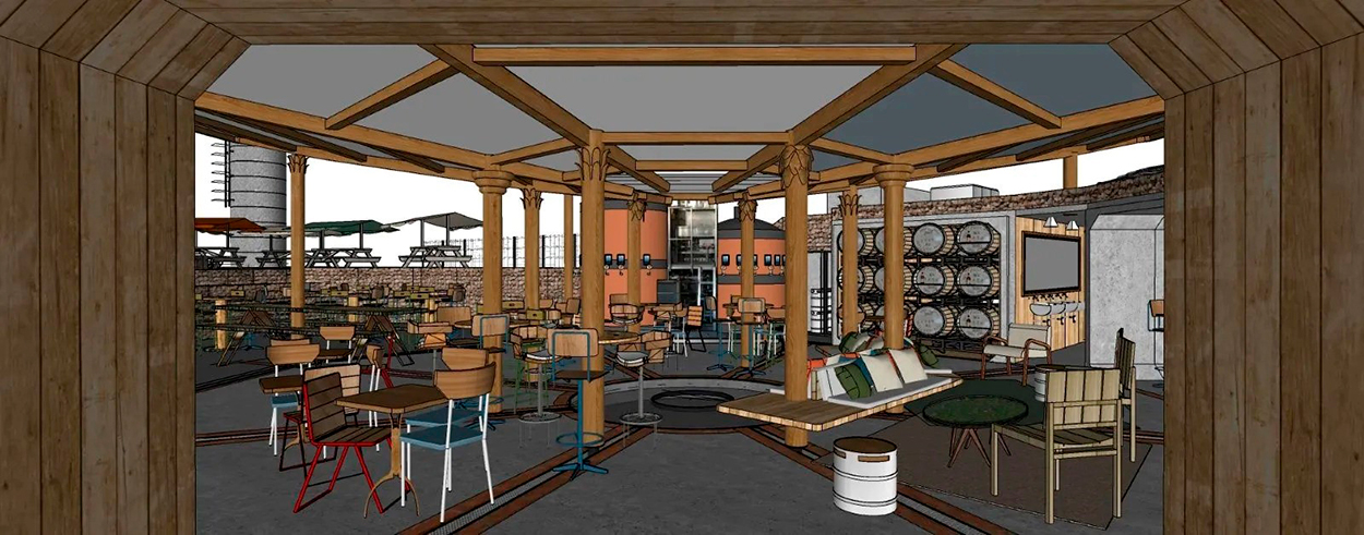 Modelos SketchUp para o projeto sustentável Toca do Urso da Cervejaria Colorado